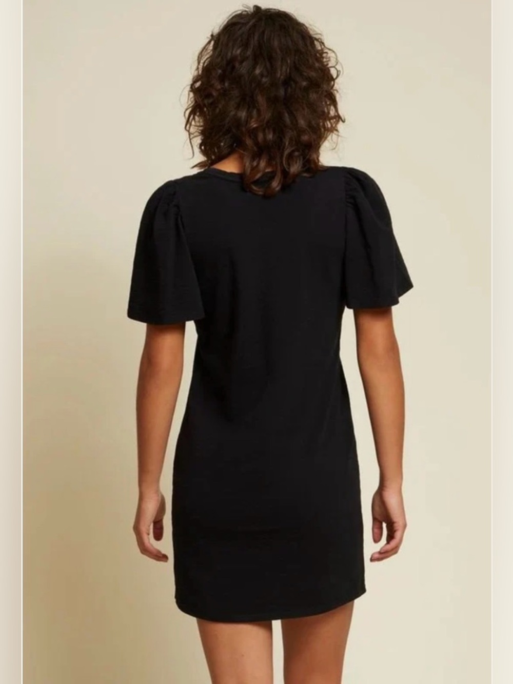 Nation Ltd Mallory Flutter Sleeve Dress in Jet Black - Picture 2 of 7